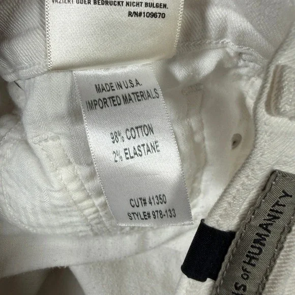 Citizens of Humanity White Denim Cutoff Shorts Size 30 Frayed Hem‎ - Picture 5 of 11